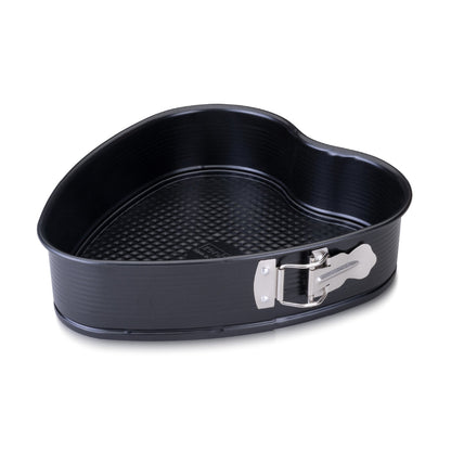 Tortiera a cuore con cerniera, 27x25 cm, Linea Perfect Black