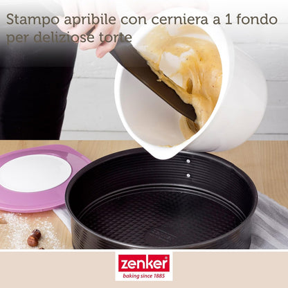 Tortiera antiaderente apribile a cerniera, Ø20cm Linea Black Metallic