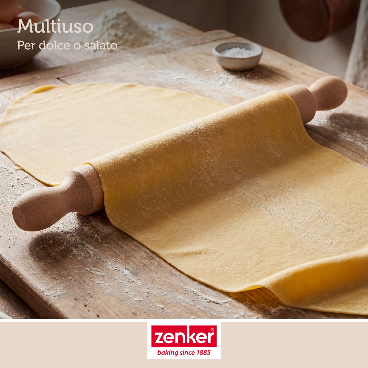 Mattarello legno per pasta di zucchero