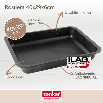 Stampo per lasagne rostiera 40x29x6 cm, Linea Special Cooking