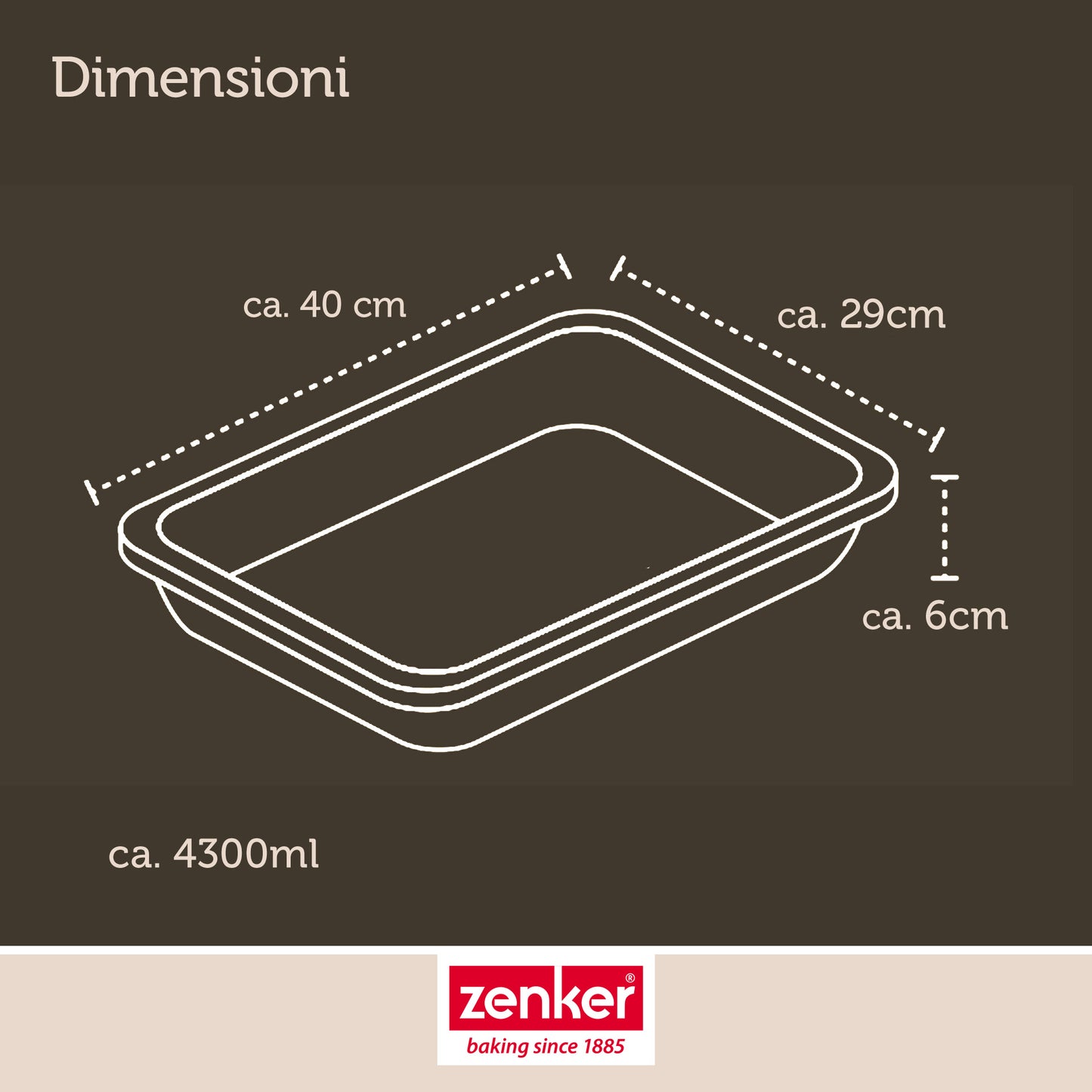 Stampo per lasagne rostiera 40x29x6 cm, Linea Special Cooking