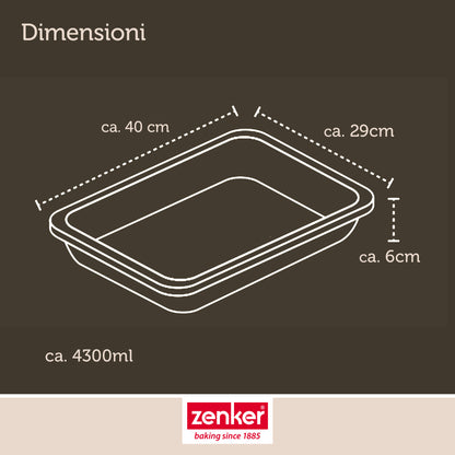 Stampo per lasagne rostiera 40x29x6 cm, Linea Special Cooking