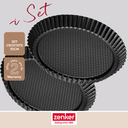 Set di 2 stampi per crostate da 30 cm