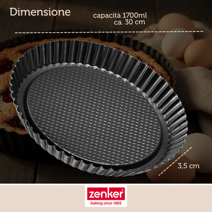 Set di 2 stampi per crostate da 30 cm