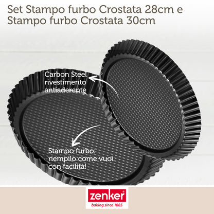 Set di 2 stampi per crostata, 28 e 30 cm