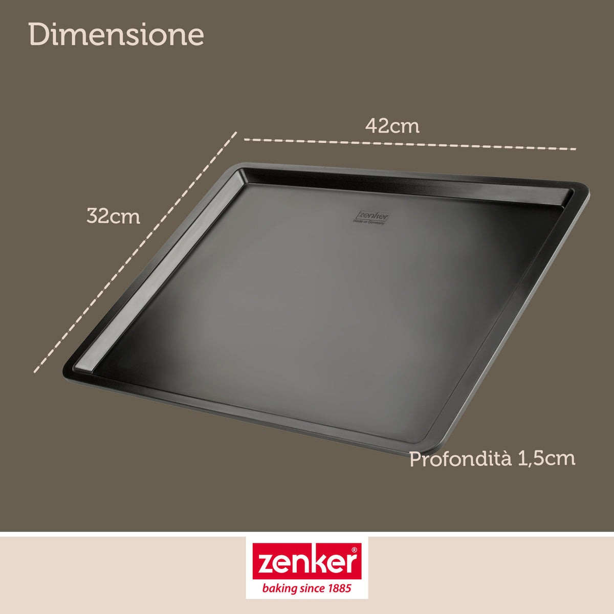 Set di 2 teglie da forno, 42x32 cm, Linea Black Metallic