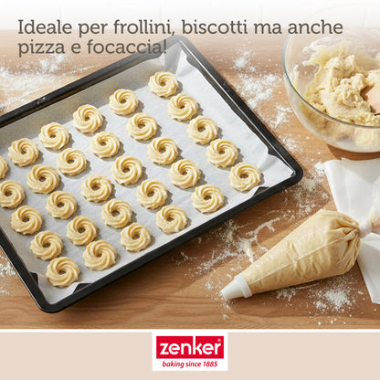 Set di 2 teglie da forno, 42x32 cm, Linea Black Metallic
