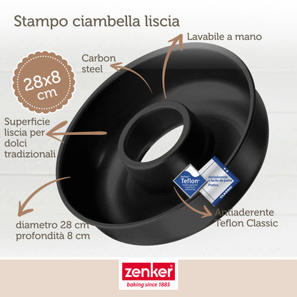Stampo per Ciambella Liscia, Ø28x8 cm