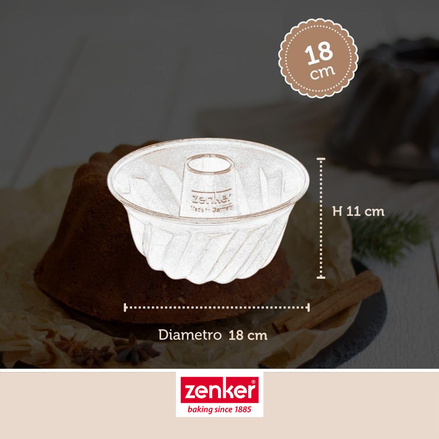 Stampo per ciambelle, Ø18 cm