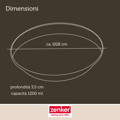 Stampo per crostata fondo liscio, Ø28 cm