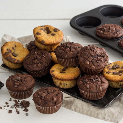 Stampo per muffin 6 impronte, Ø7 cm, Linea Black Metallic