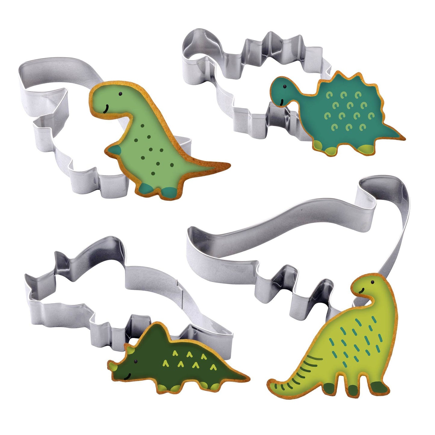 Taglia biscotti dinosauri, 4 pezzi
