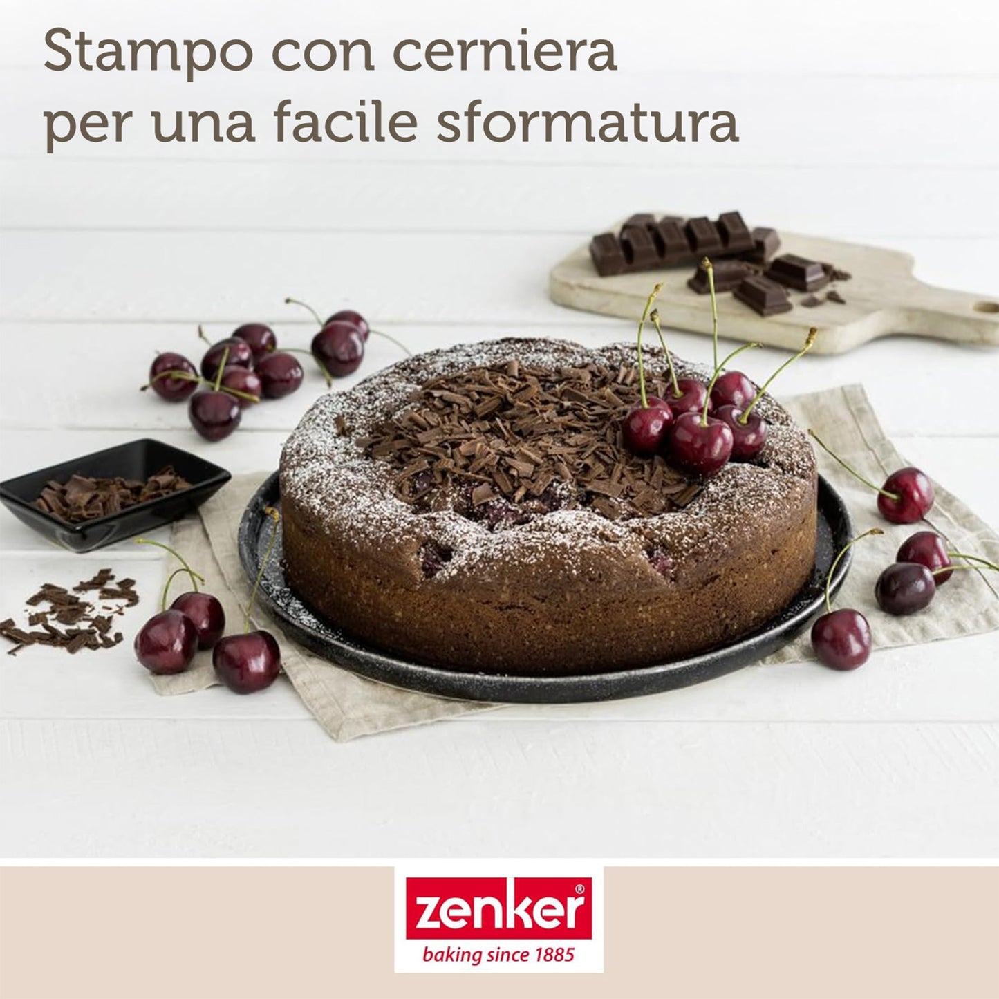 Tortiera apribile a 2 fondi con cerniera, Ø26m Linea Black Metallic